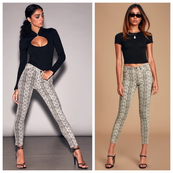 BLANKNYC The Reade Crop in Snake Print, size 26 - Picture 16 of 16